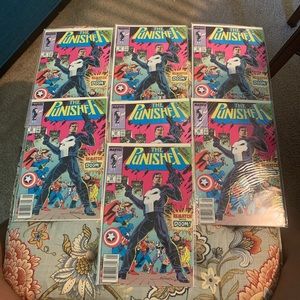 Lot Of 7 The Punisher #29 (Jan 1990, Marvel).